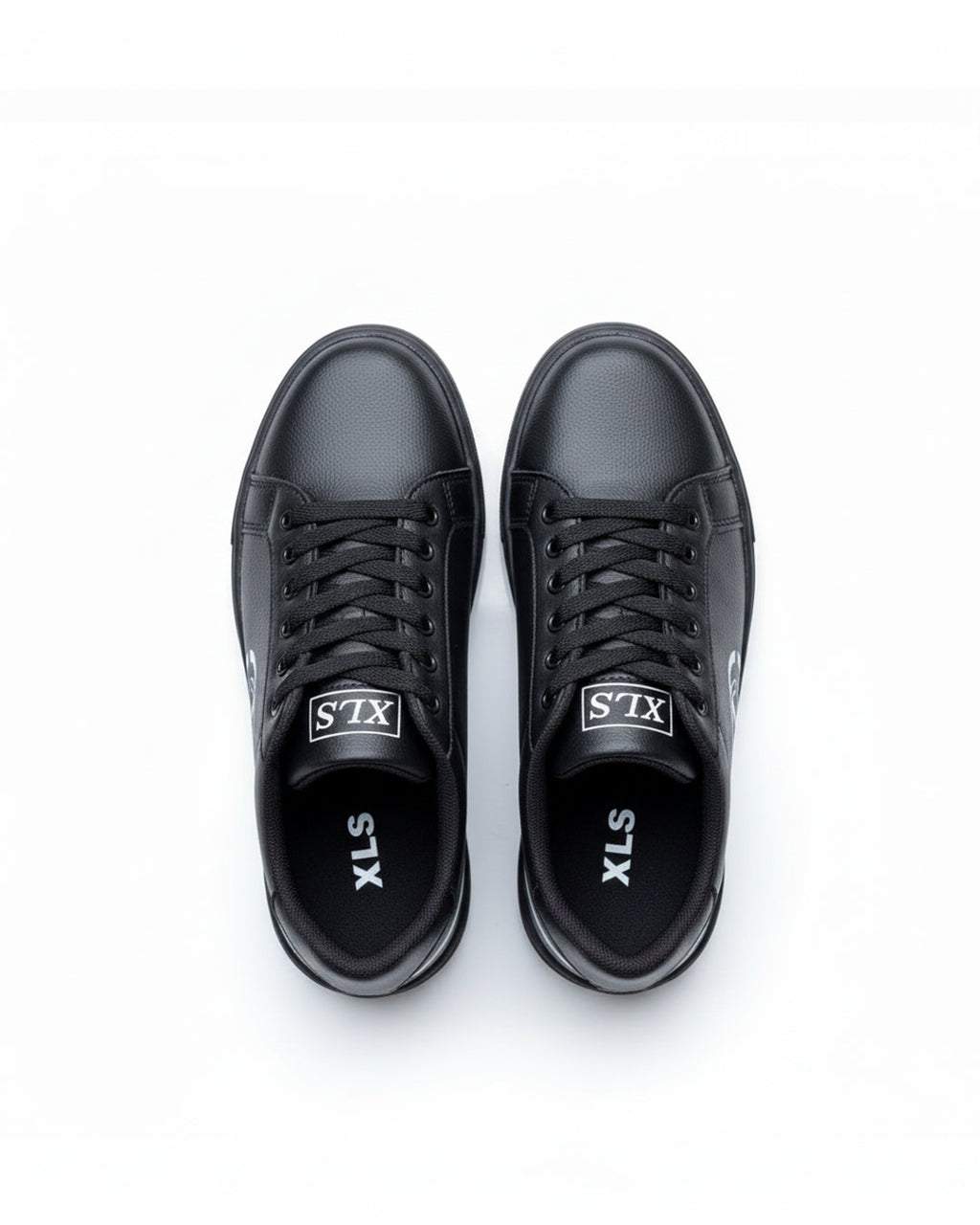 Stylish Men's Black Sneakers | Casual Synthetic Leather Footwear