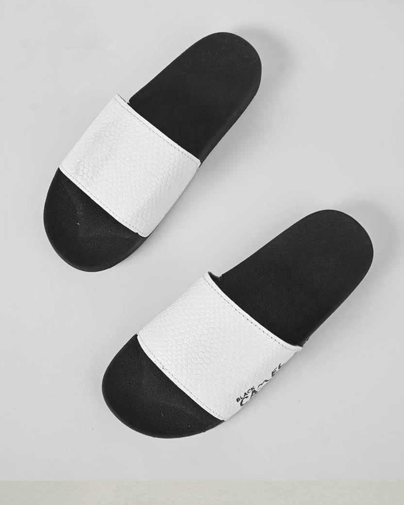 Black Camel Cobra Texture Slide White