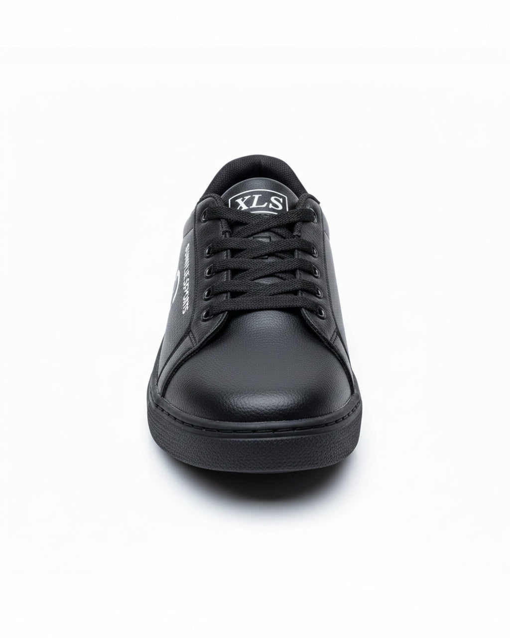 Stylish Men's Black Sneakers | Casual Synthetic Leather Footwear