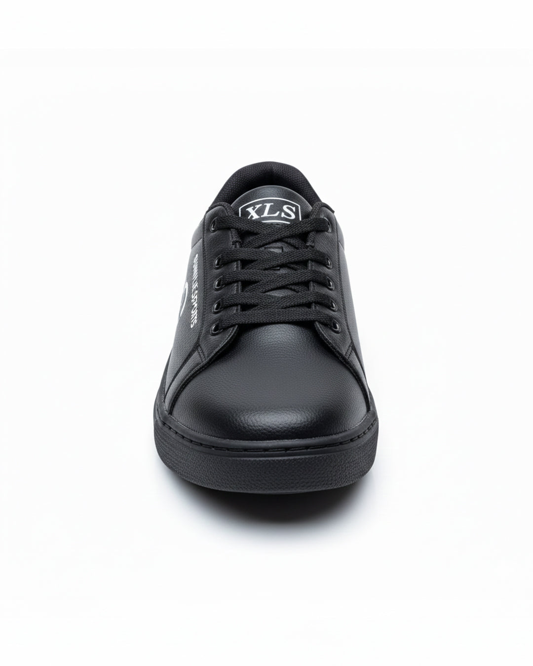 Stylish Men's Black Sneakers | Casual Synthetic Leather Footwear